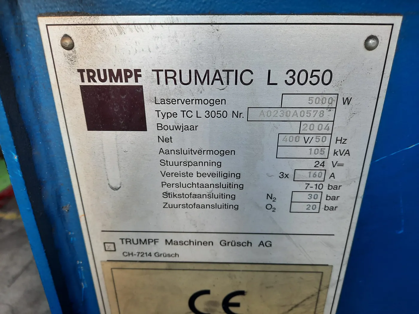 Laserové řezací centrum TRUMPF TruMatic L 3050