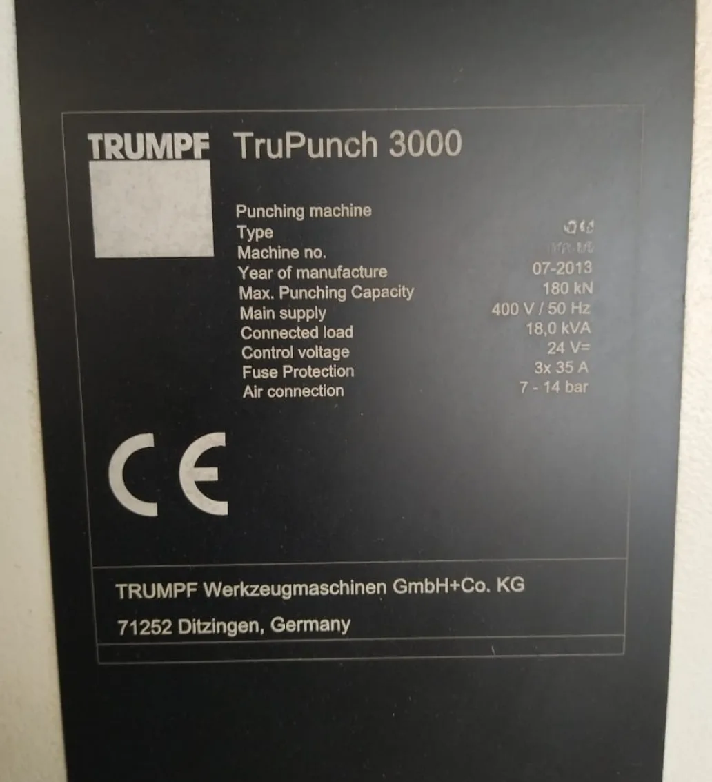 Vysekávací stroj TRUMPF TruPunch 3000 (S11), 2012 - 6