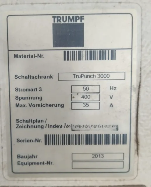 Vysekávací stroj TRUMPF TruPunch 3000 (S11), 2012 - 3